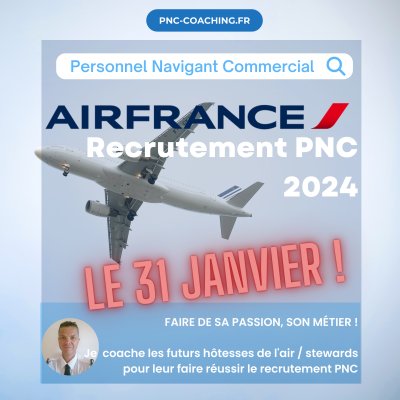 Air France lance un recrutement Personnel Navigant Commercial (PNC)
