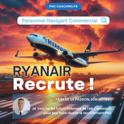 Recrutement PNC RYANAIR Hiver 2024-2025