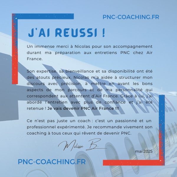 Coaching recrutement pnc Air France