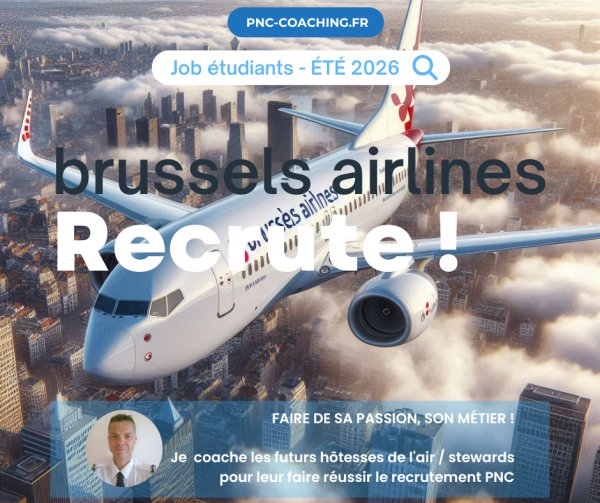 Brussels Airlines Étudiants Été 2026 pnc coaching
