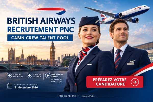 british airways recrutement pnc 2026