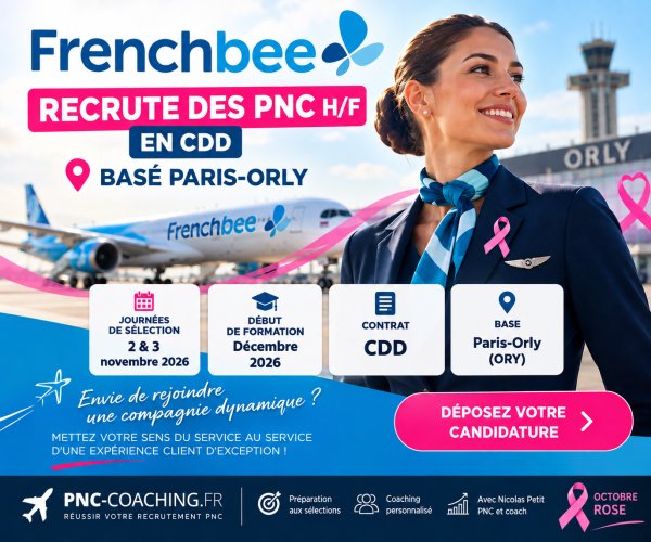 Recrutement PNC French Bee 2026 octobre rose